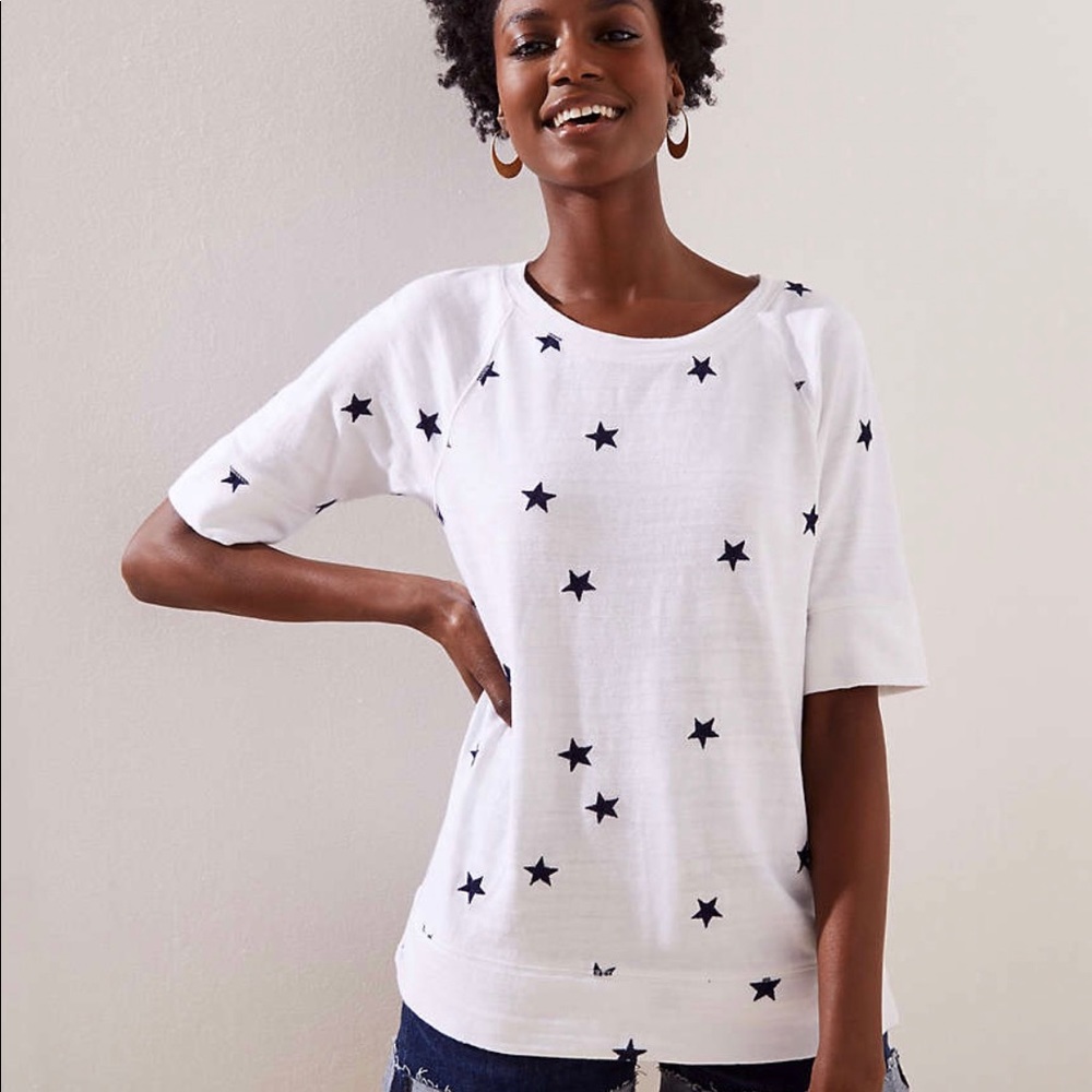 SOLD | Loft Starry Embroidered Tee